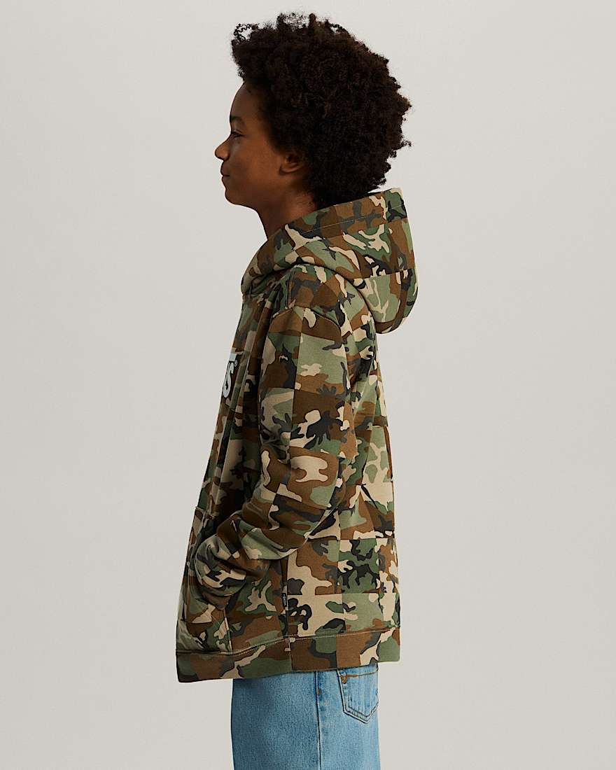 Checker Camo Hoodie fr Kinder 814 Jahre VANS Braun ALT4