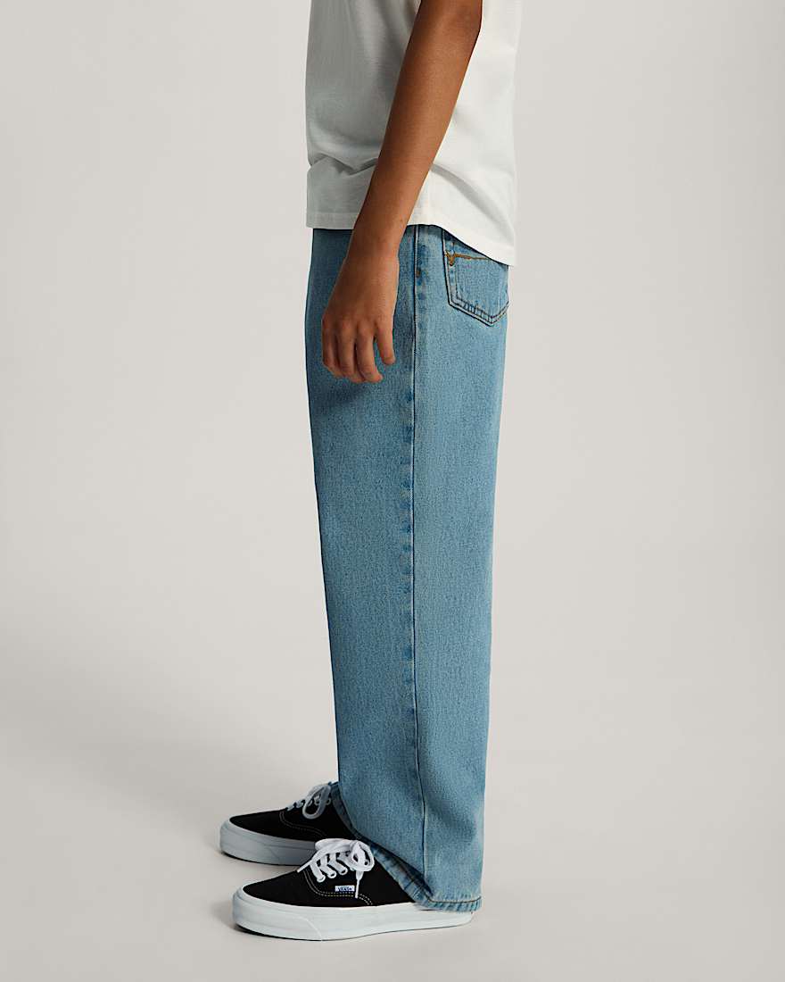 Kinder Check5 Loose Denim Hose 814 Jahre VANS Blau ALT4