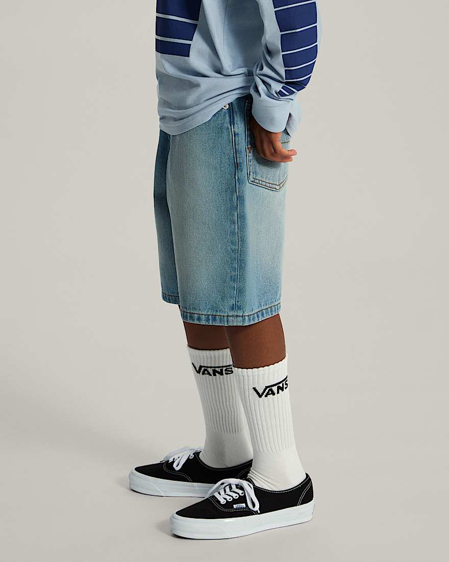 Kinder Check5 Baggy DenimShorts 814 Jahre VANS Blau ALT4