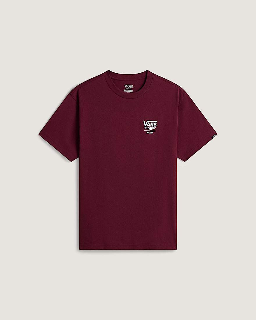 MN 2025 VANS CITY TEE MILANO Burgundy VANS Bordeaux hero
