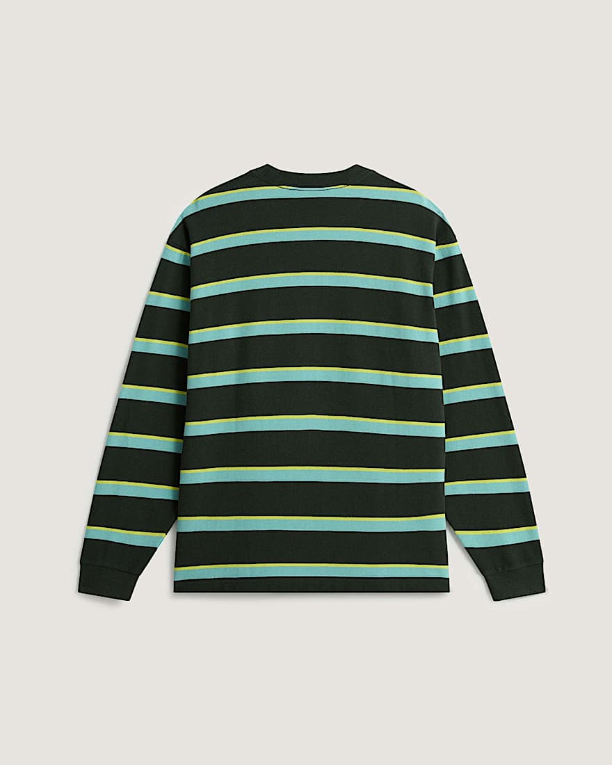 Vorlop Stripe LangarmStrickTShirt in DenimOptik VANS Grn ALT1