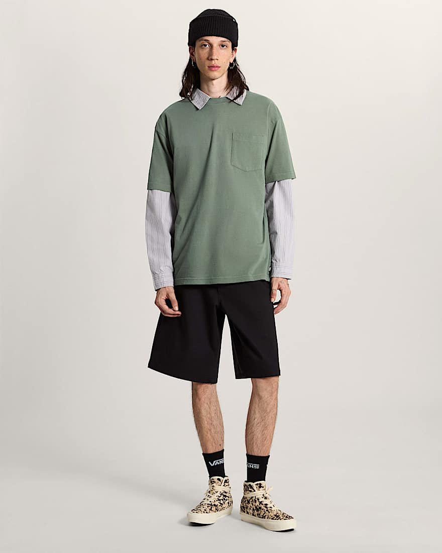 Sun Beams Pocket SS Tee Eternal Sage VANS Grn alt4