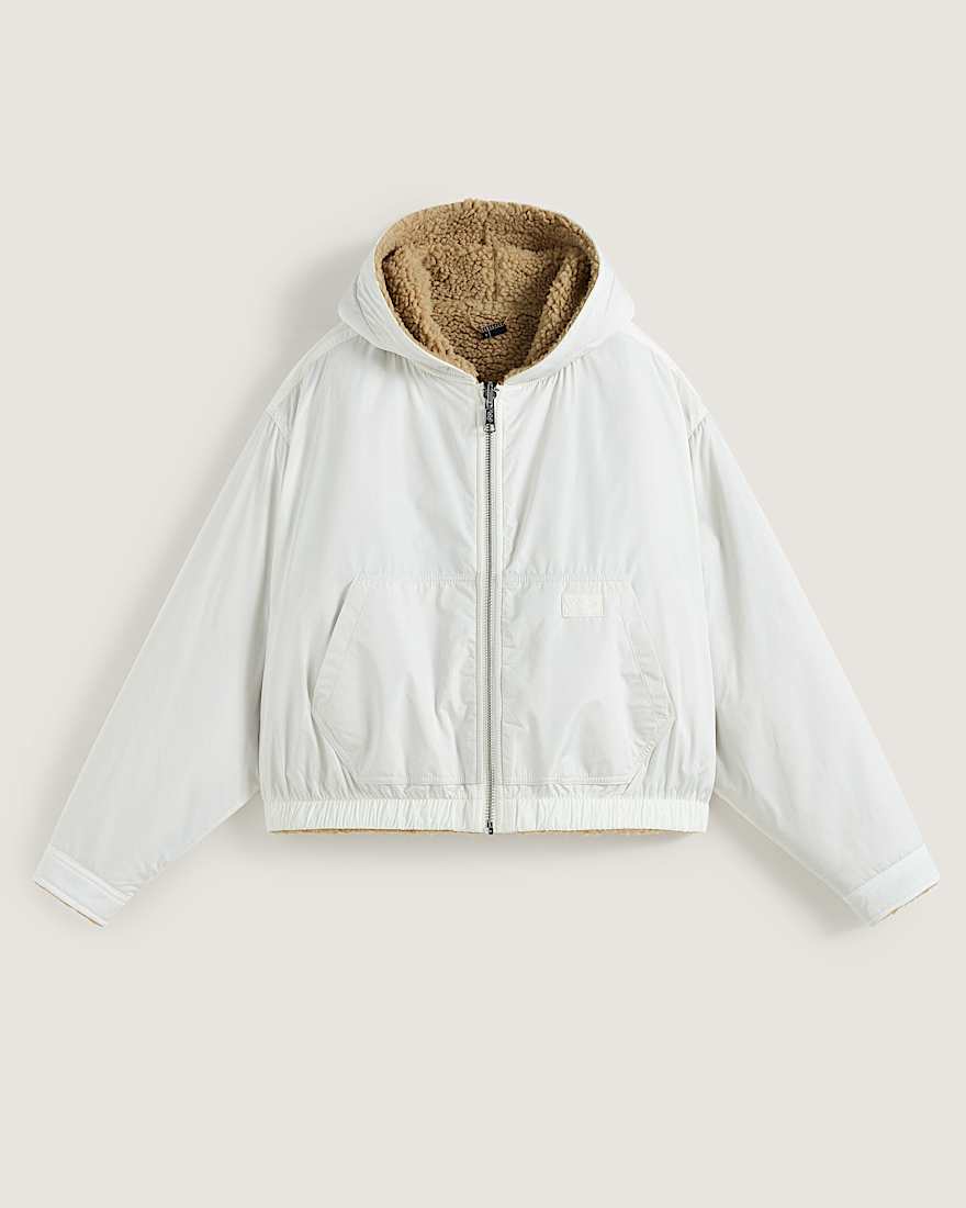 Kurze wendbare Foundry Jacke mit Kapuze VANS Wei ALT1