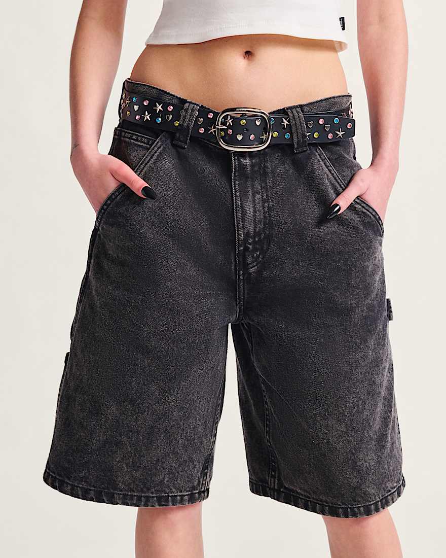 Drill Chore Loose Denim Short 22"