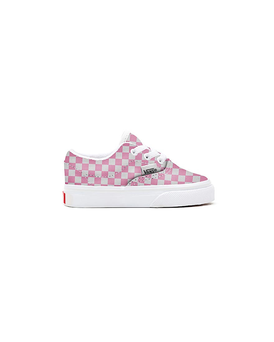 Gepersonaliseerde Pink Checkerboard Authentic Peuterschoenen (1-4 jaar)