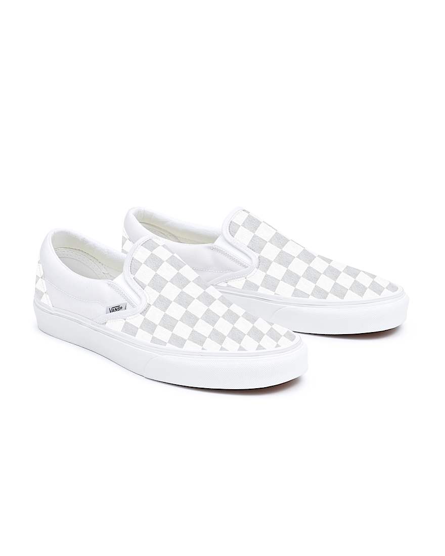 Customs True White Checkerboard Slip-On Wide Fit - 1