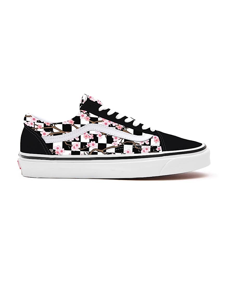 Gepersonaliseerde Cherry Blossom Checkerboard Old Skool