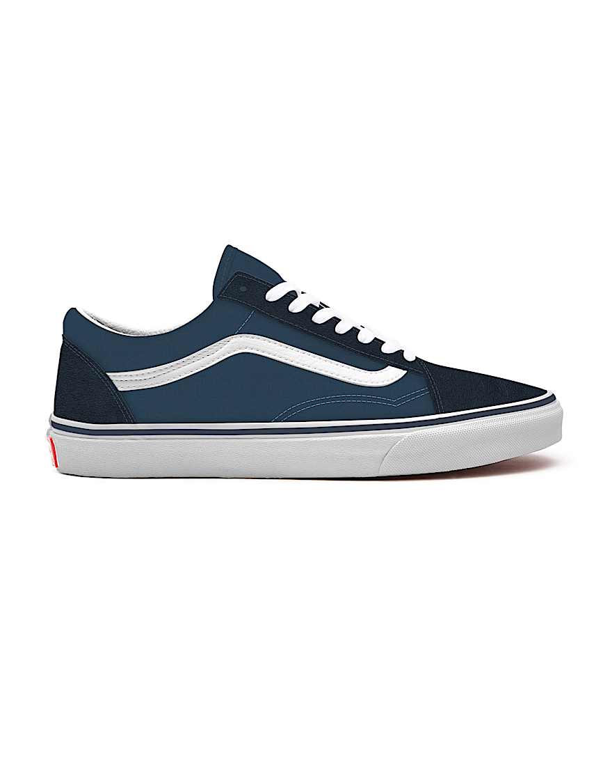 Navy Old Skool Personalizadas de horma ancha