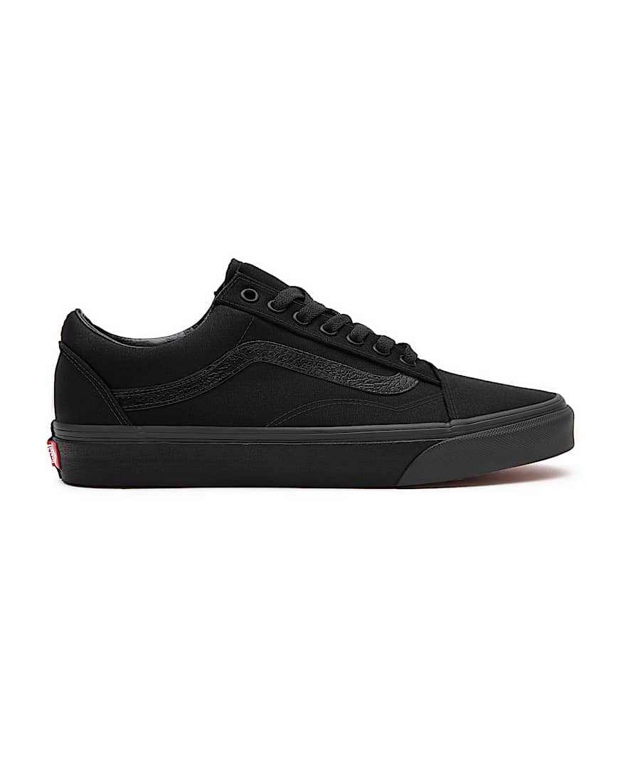 Gepersonaliseerde Total Black Canvas Old Skool met brede pasvorm