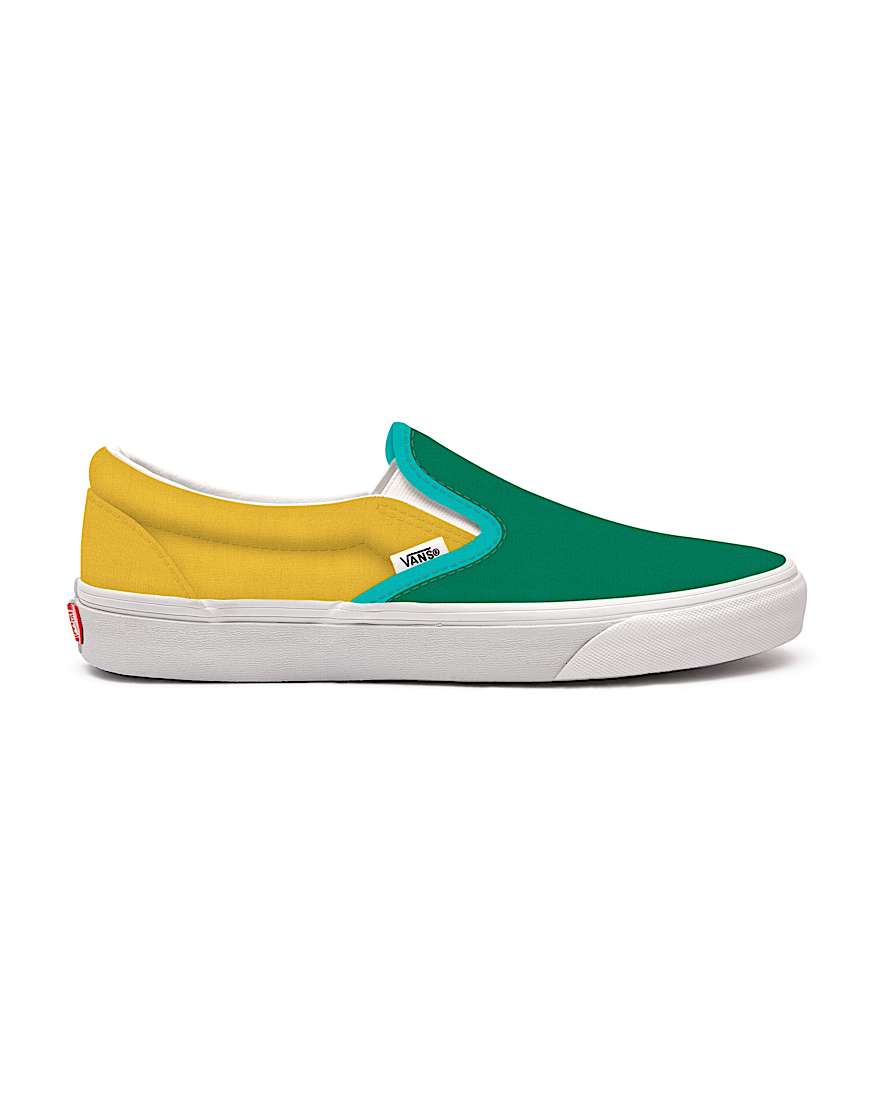 Customs Clashing Colours - Ultramarine Green and Cyber Yellow Slip-On