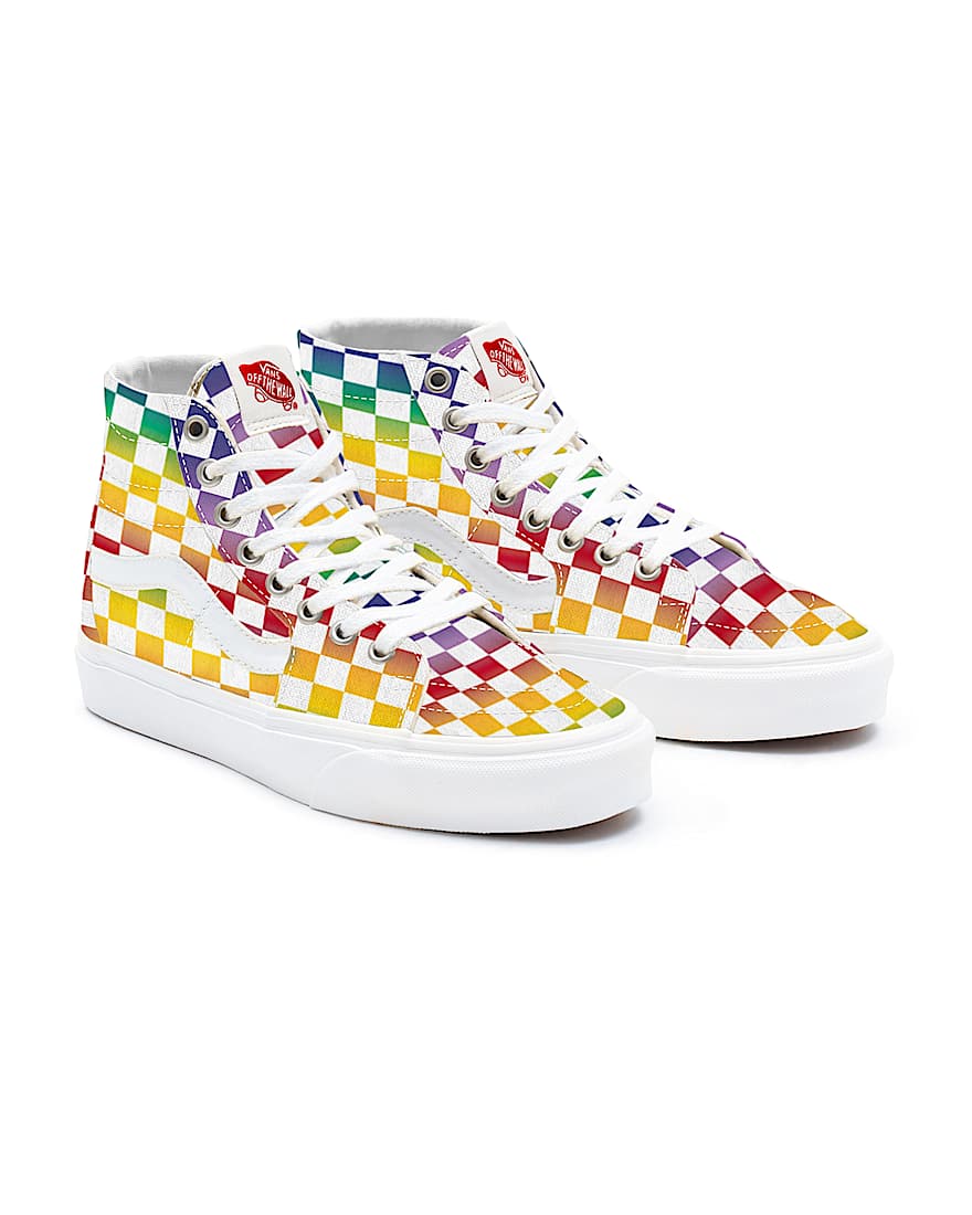 Rainbow Checkerboard Sk8-Hi personalizadas - 1