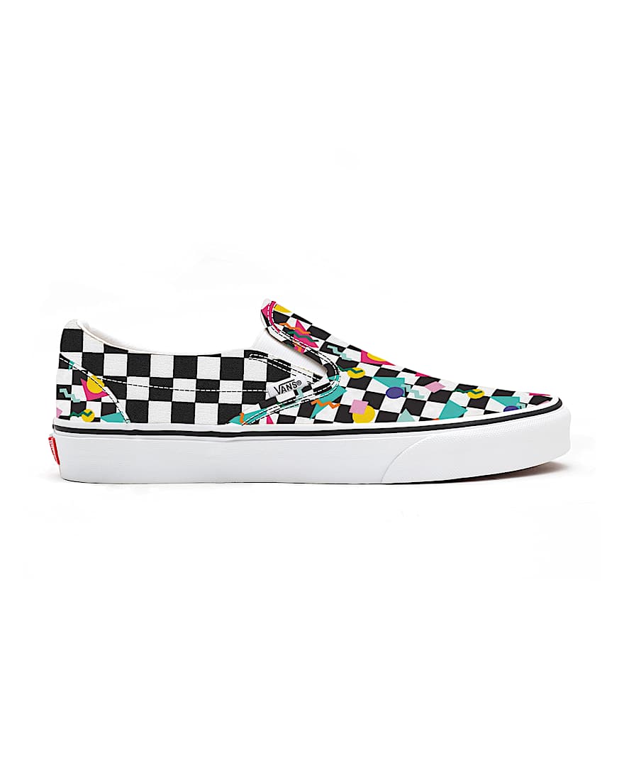 Geometric Checkerboard Slip-On Personnalisées