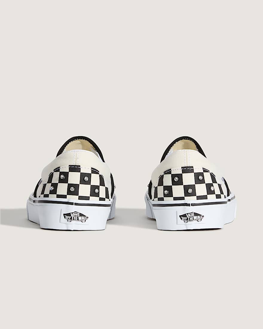 Slip-On Checkerboard Rhinestone Schuhe