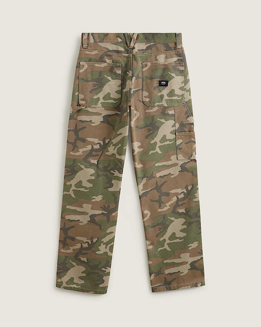 Drill Chore Carpenter Loose Trousers
