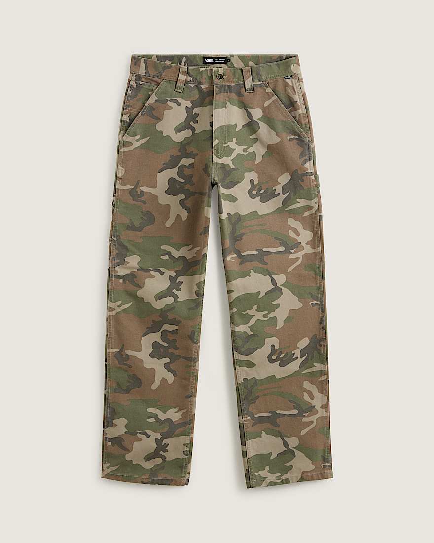Drill Chore Carpenter Loose Trousers - 1