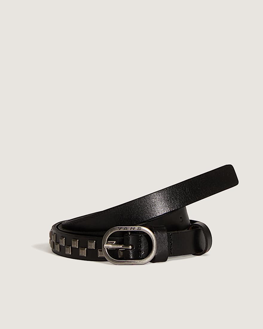 Check Leather Belt - 1
