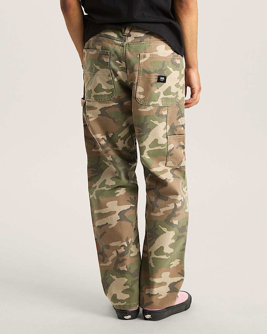 Drill Chore Carpenter Loose Trousers