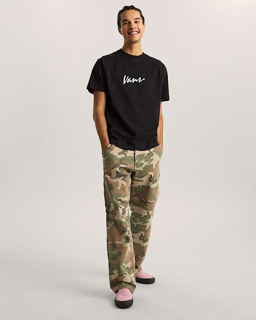 Drill Chore Carpenter Loose Trousers