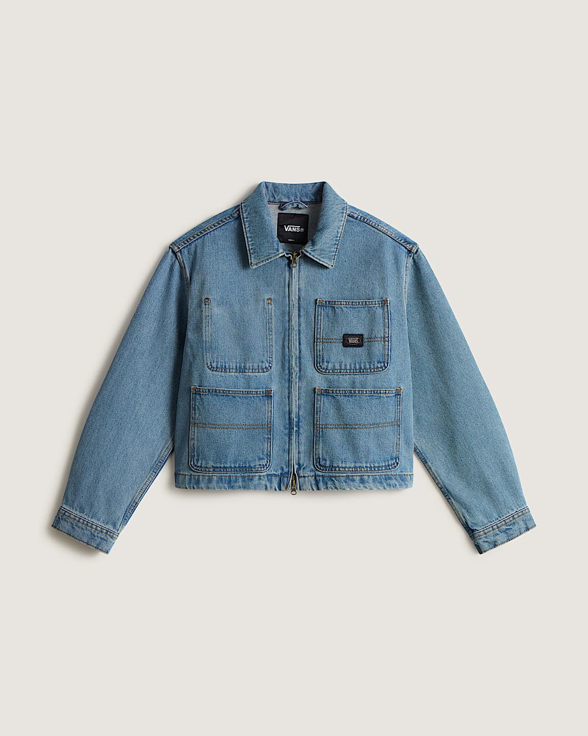 Emily Boxy Work Wear Jacket in Blue| Vans DK