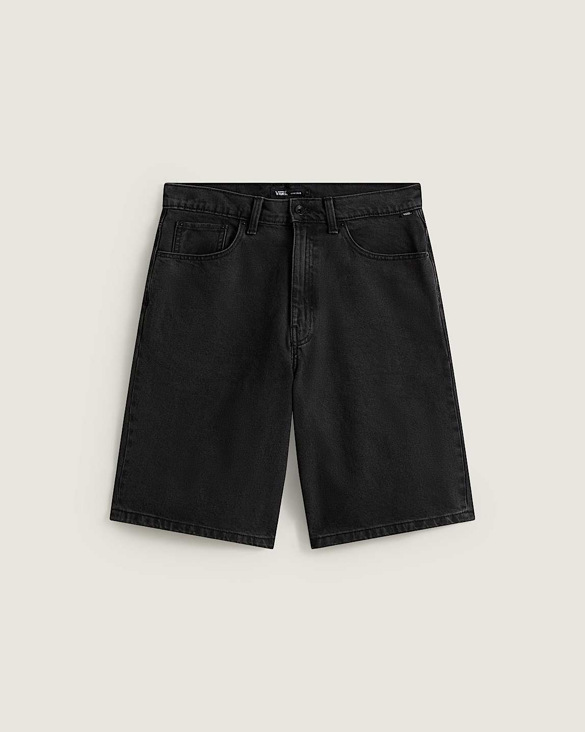 Stretched Logo Denim Shorts in Black| Vans SE