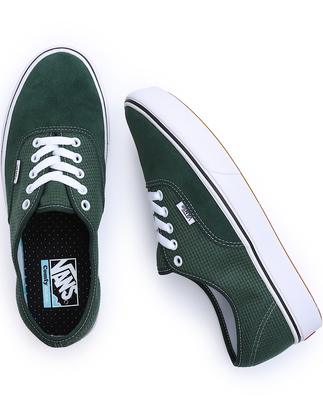 ComfyCush Authentic Shoes in Green| Vans UK