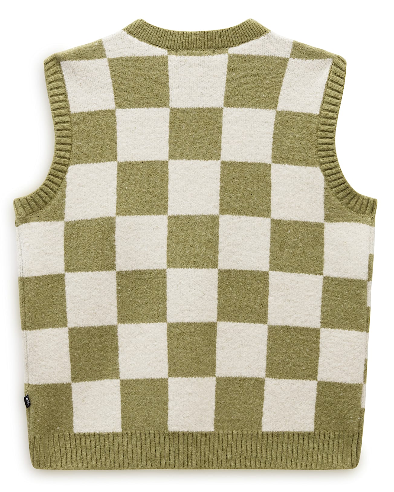 Courtyard Checker Sweater Vest VANS Green ALT10