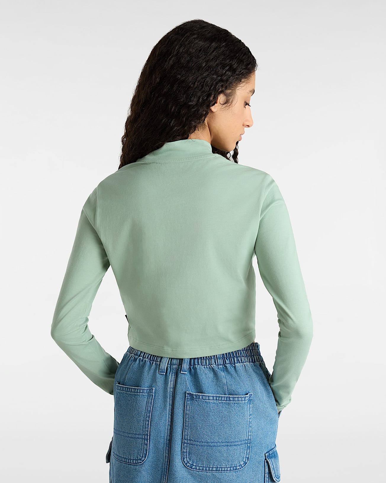 Mini Mock Neck Long Sleeve T-Shirt - 5