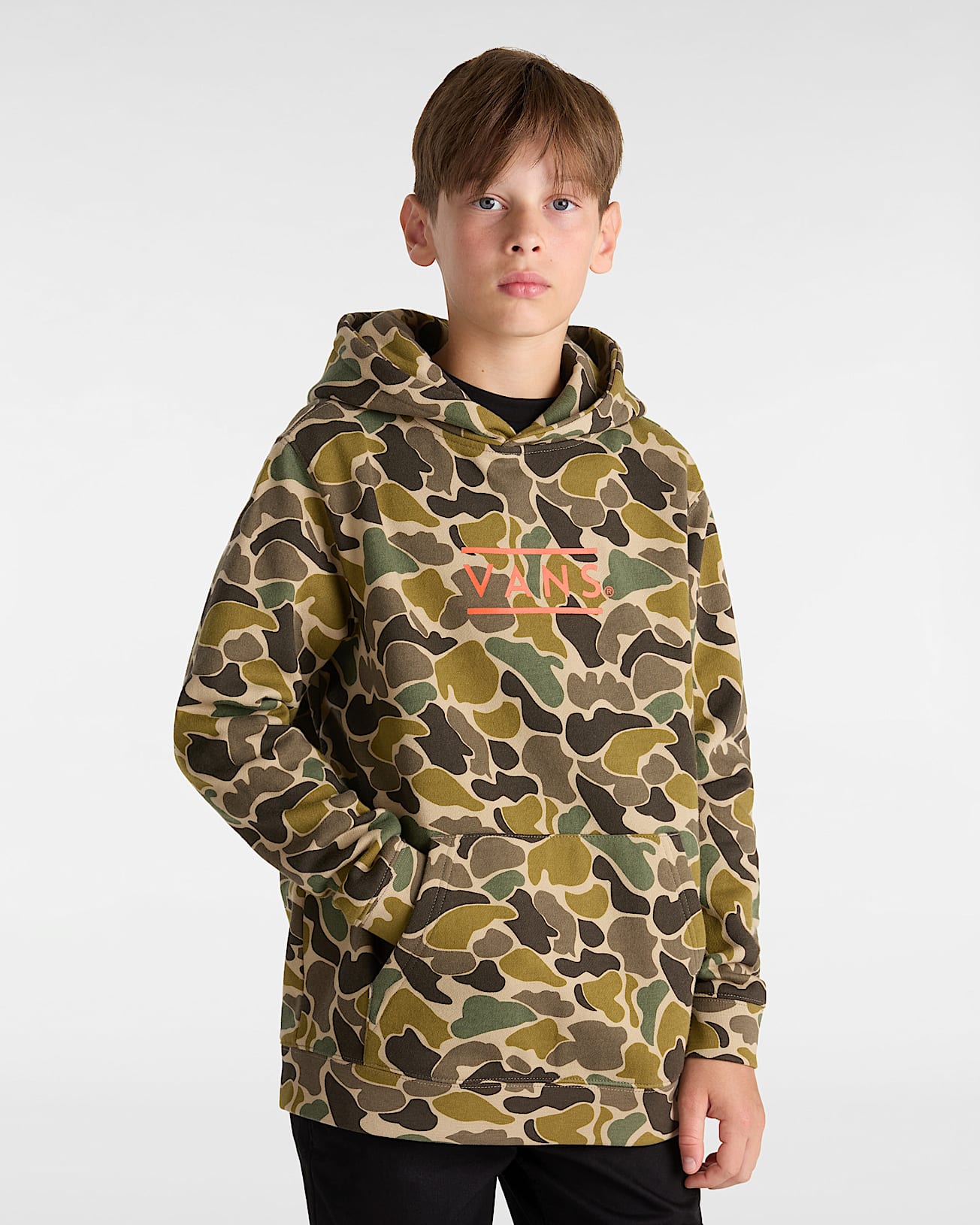 Kids Half Box Camo Pullover 814 Years VANS Brown ALT2