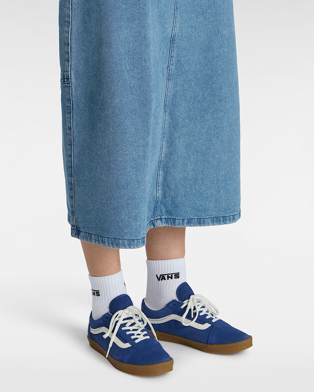 Chaussures Old Skool Lowpro VANS Bleu ALT4