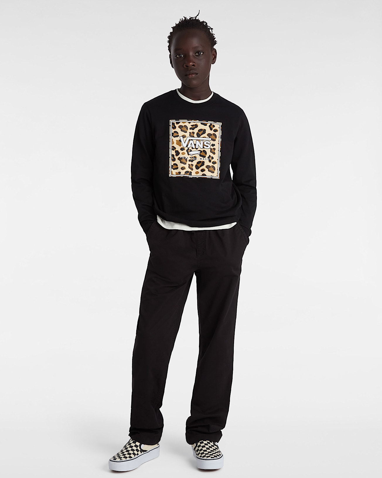 Girls Felidae Long Sleeve TShirt 814 years VANS Black ALT5