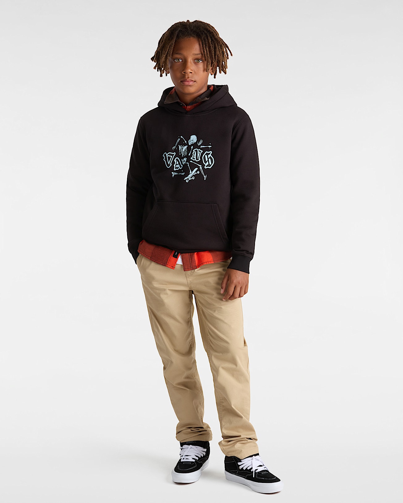 Felpa con cappuccio Bambinoa Shattered 814 anni VANS Nero ALT5