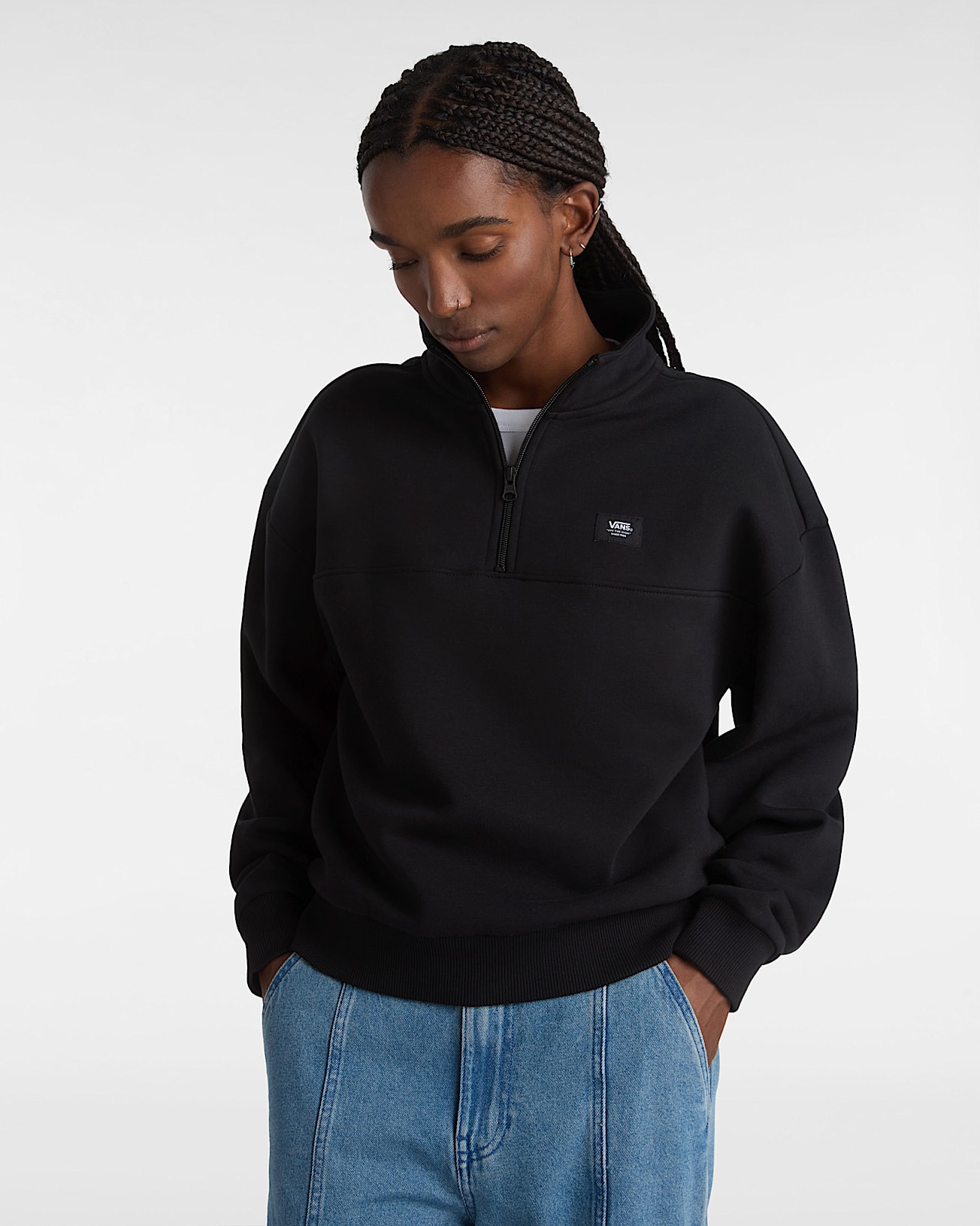 Leighton Mock Neck Sweatshirt VANS Black ALT2