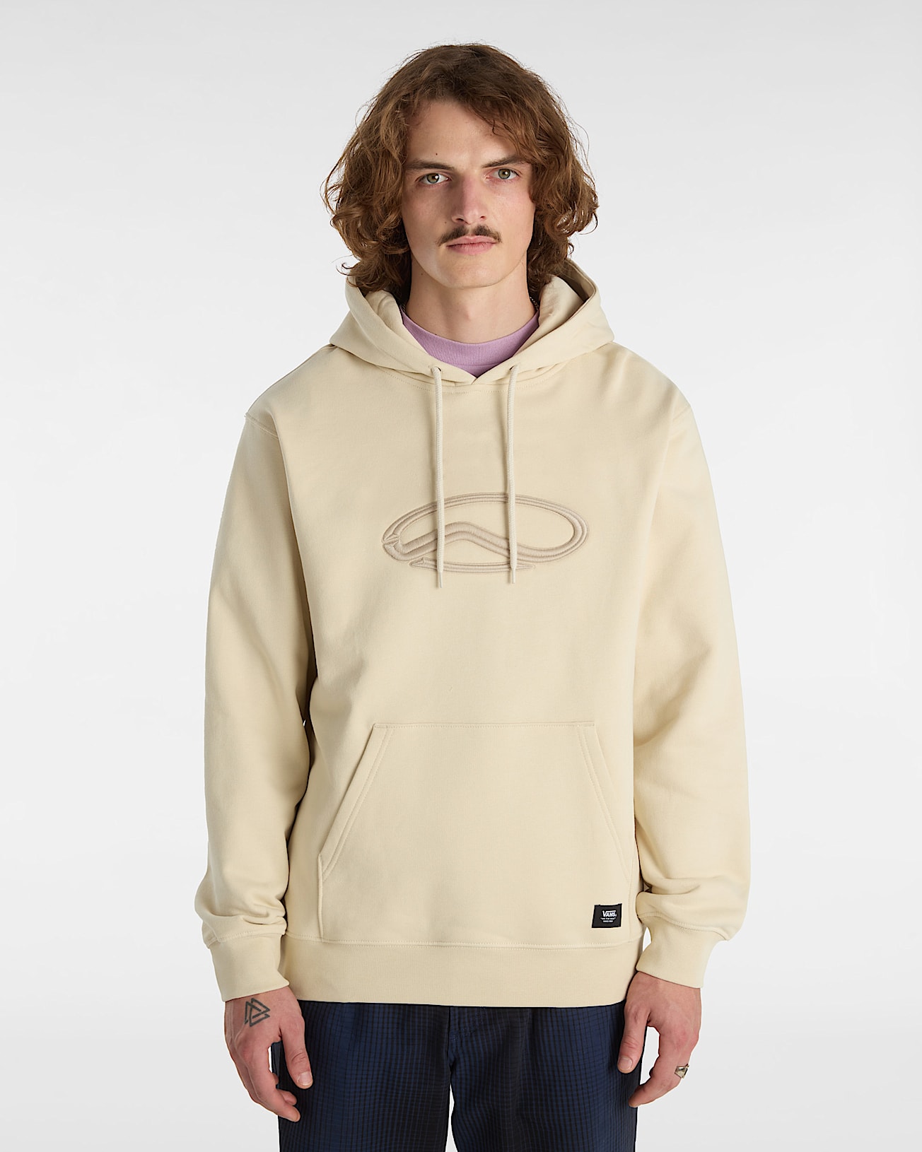 Vans Oval Loose Pullover Hoodie VANS Beige ALT2