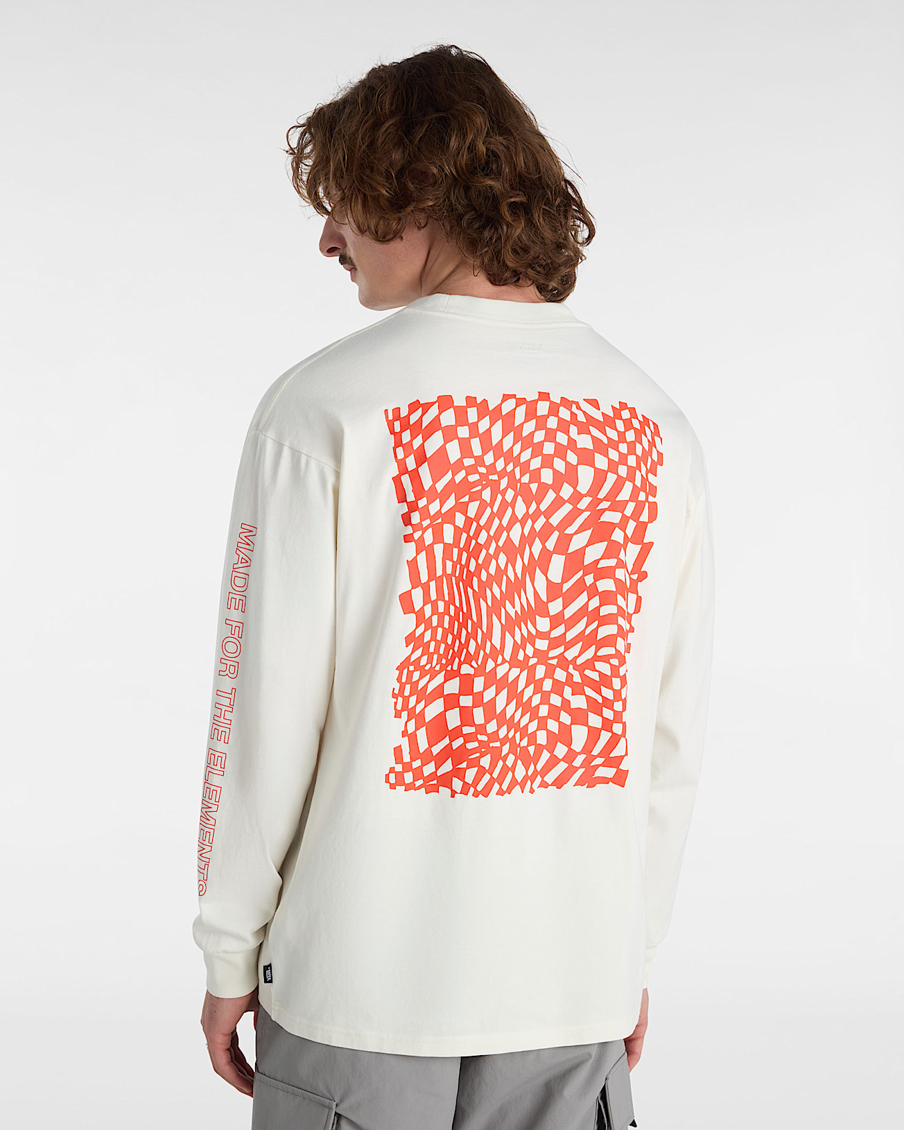 Maglietta a maniche lunghe MTE Logo Warp Check VANS Bianco ALT3