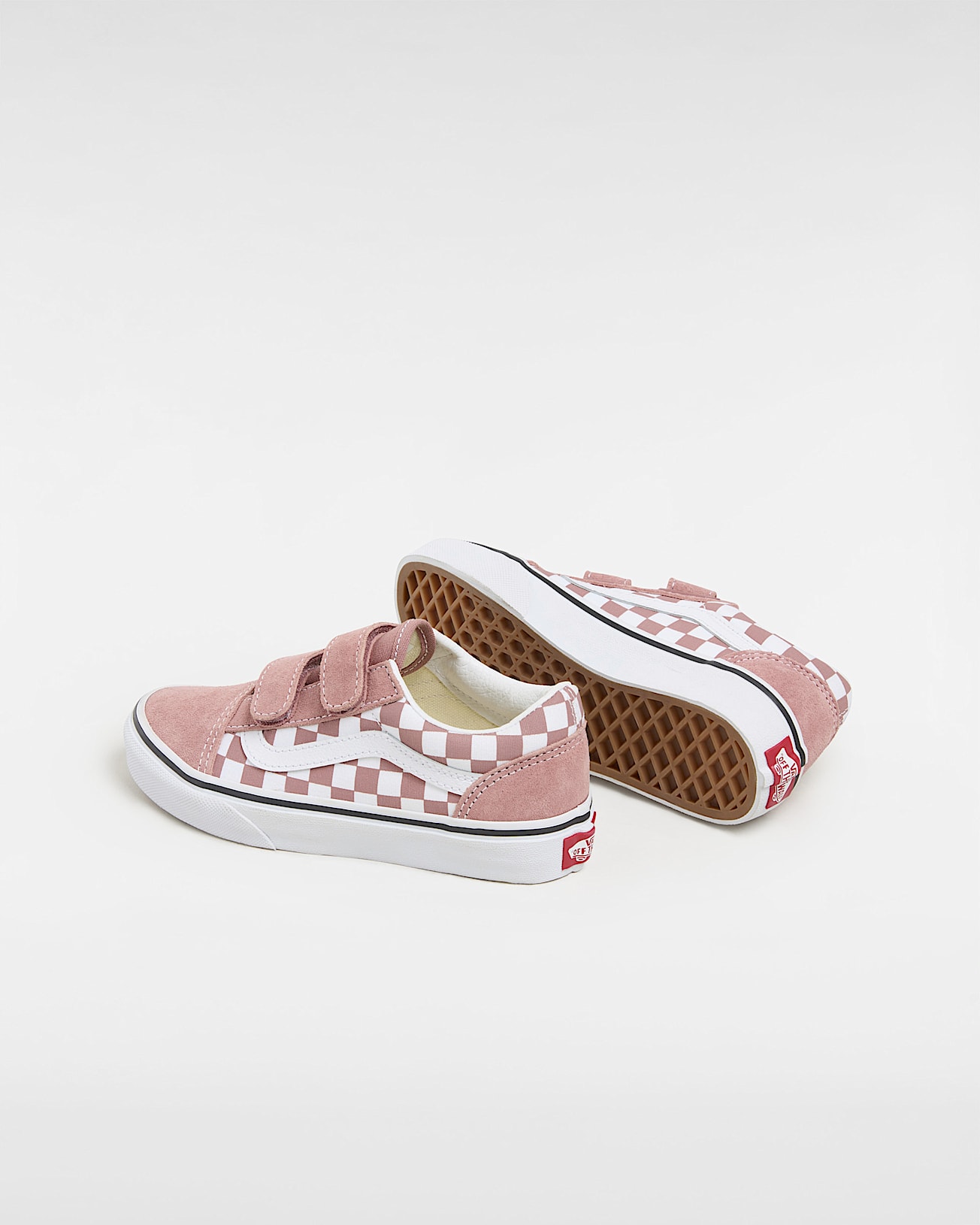 Kinder Old Skool V Checkerboard Schuhe 48 Jahre VANS Rosa ALT2