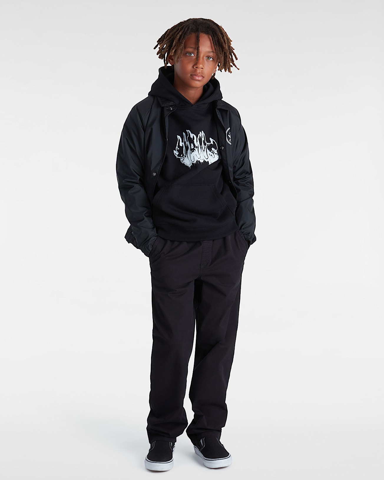 Kinder Burnout Pullover Hoodie 814 Jahre VANS Schwarz ALT5