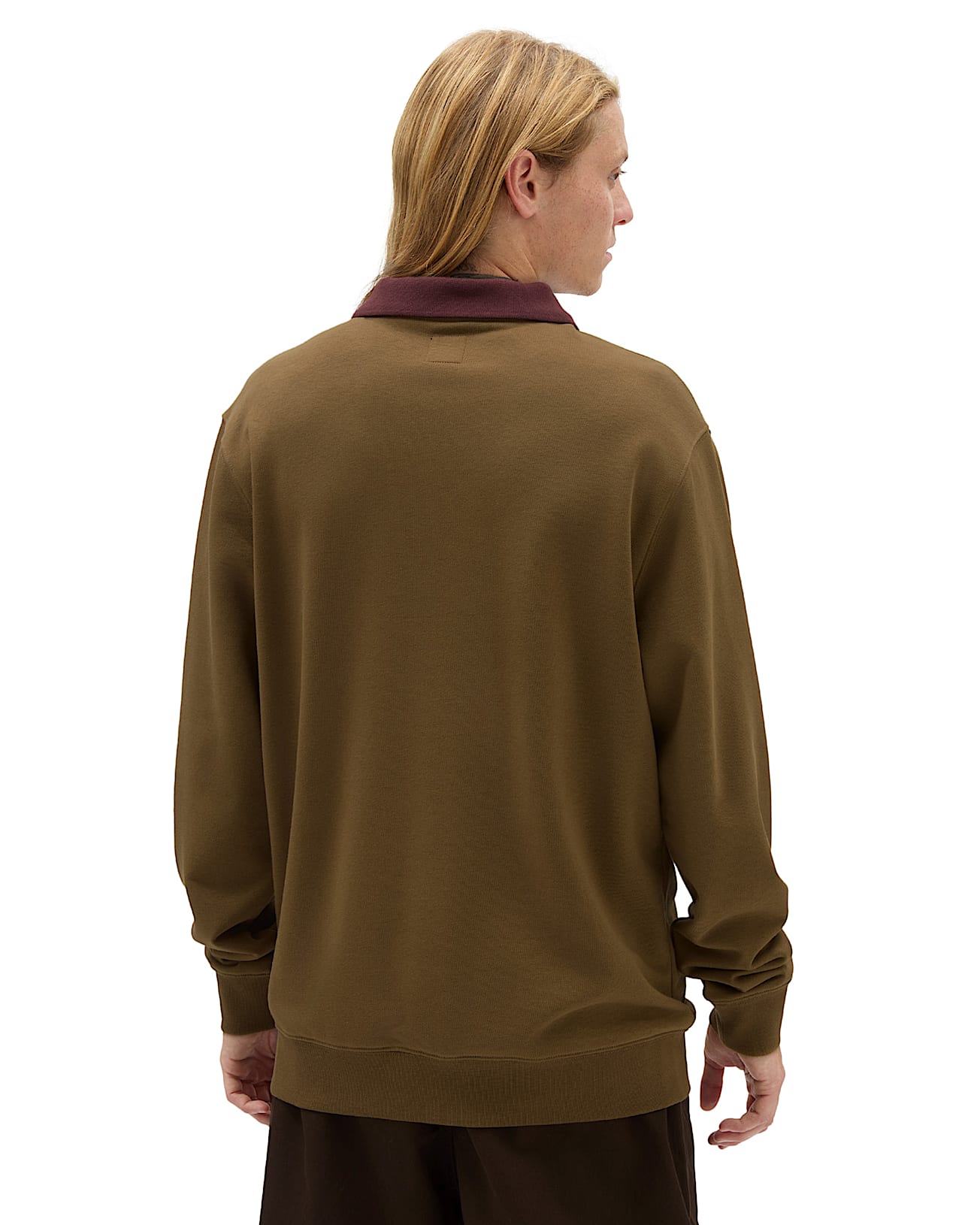 Lowered Collar Crew Sweatshirt VANS Brown ALT2