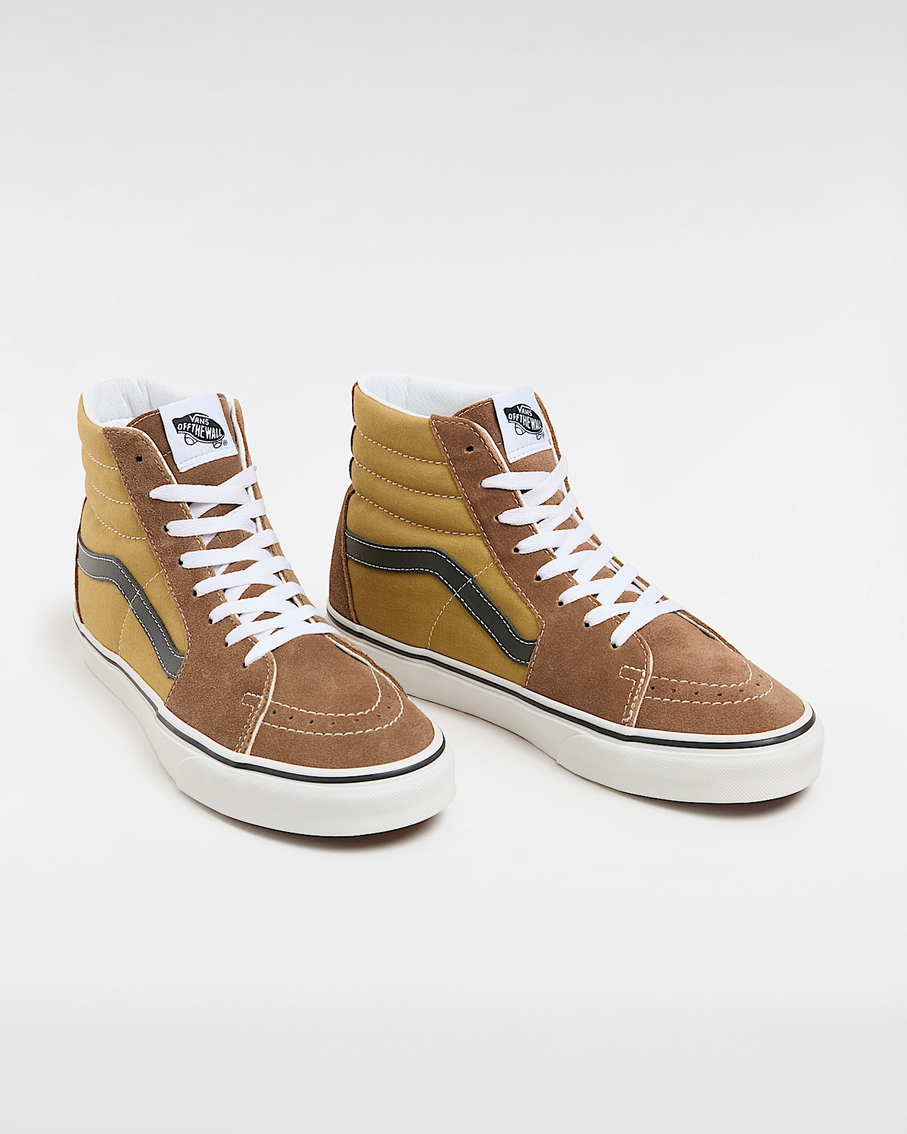 Chaussures en daim et toile Sk8Hi VANS Marron ALT1