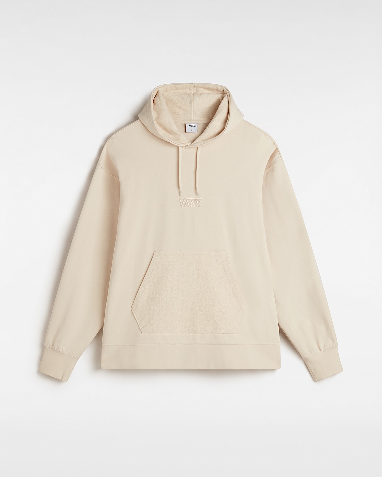 Premium Oversized Pullover Logo Hoodie VANS Beige HERO