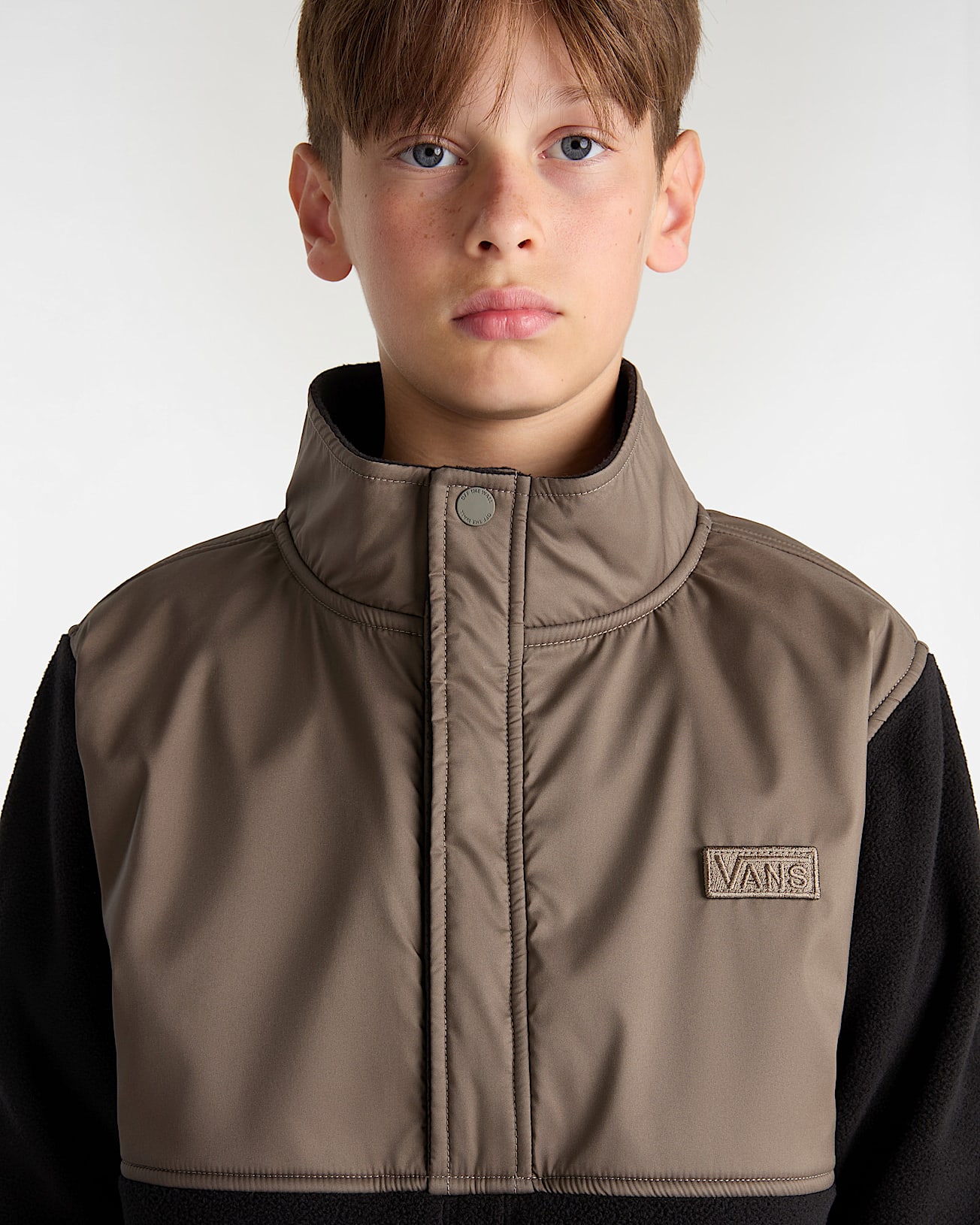 Sudadera polar de velln Ranford de nios 814 aos VANS NegroMarrn ALT6