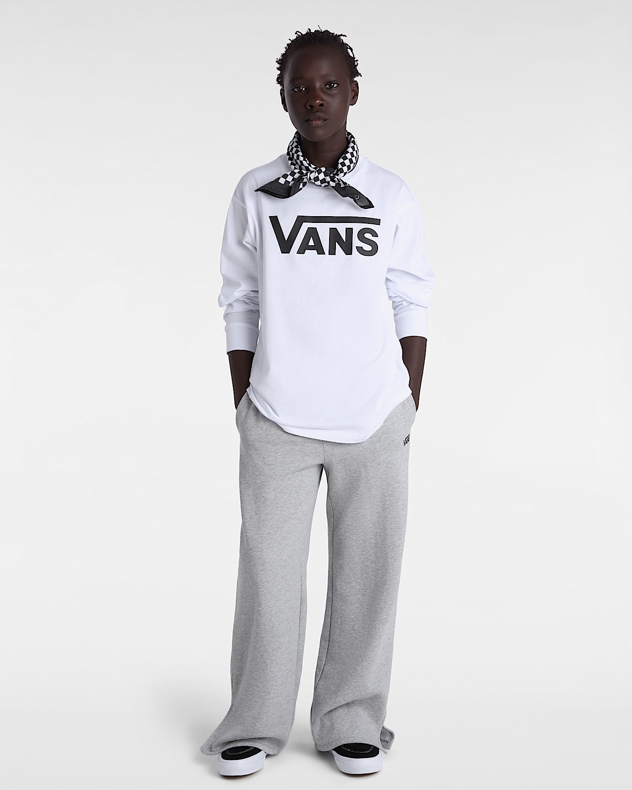 Boys Vans Classic Long Sleeve Tshirt 814 years VANS White ALT3