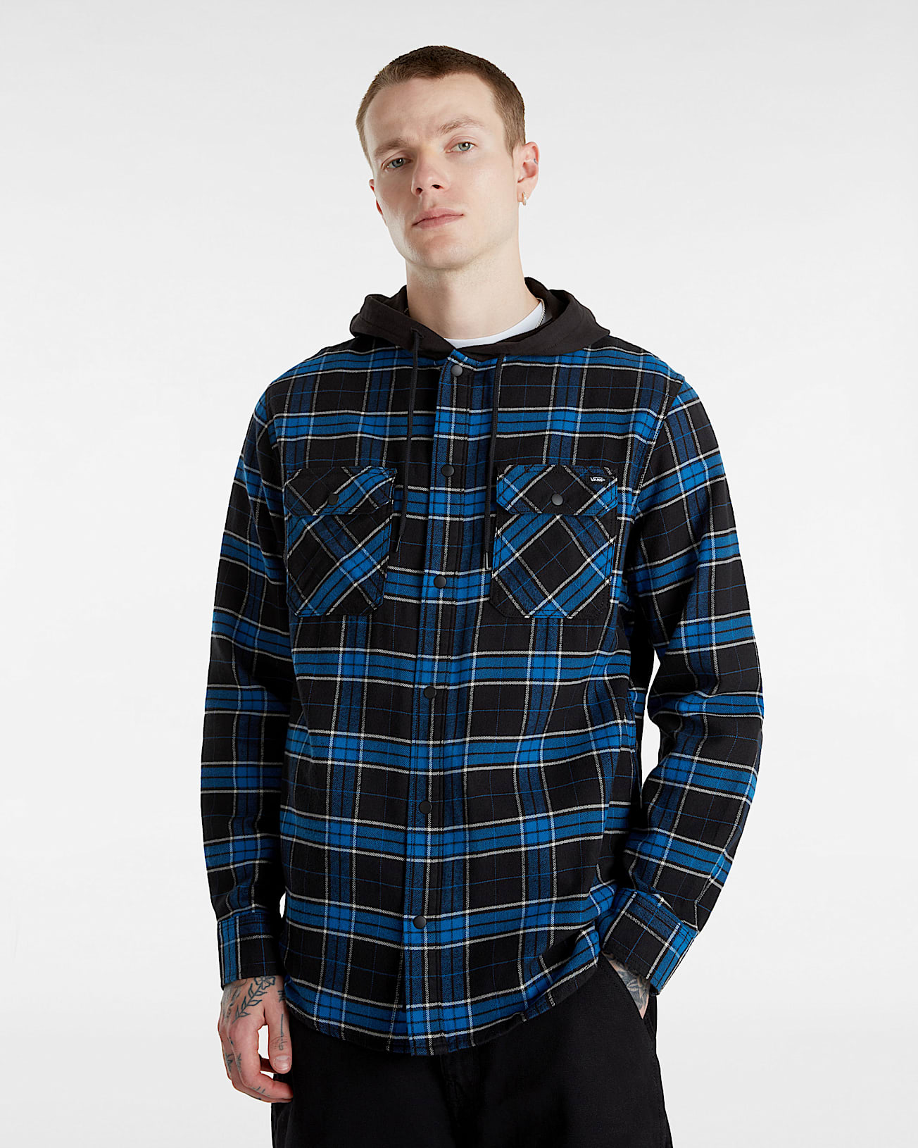 Parkway Hooded Long Sleeve Woven Shirt VANS Black ALT2