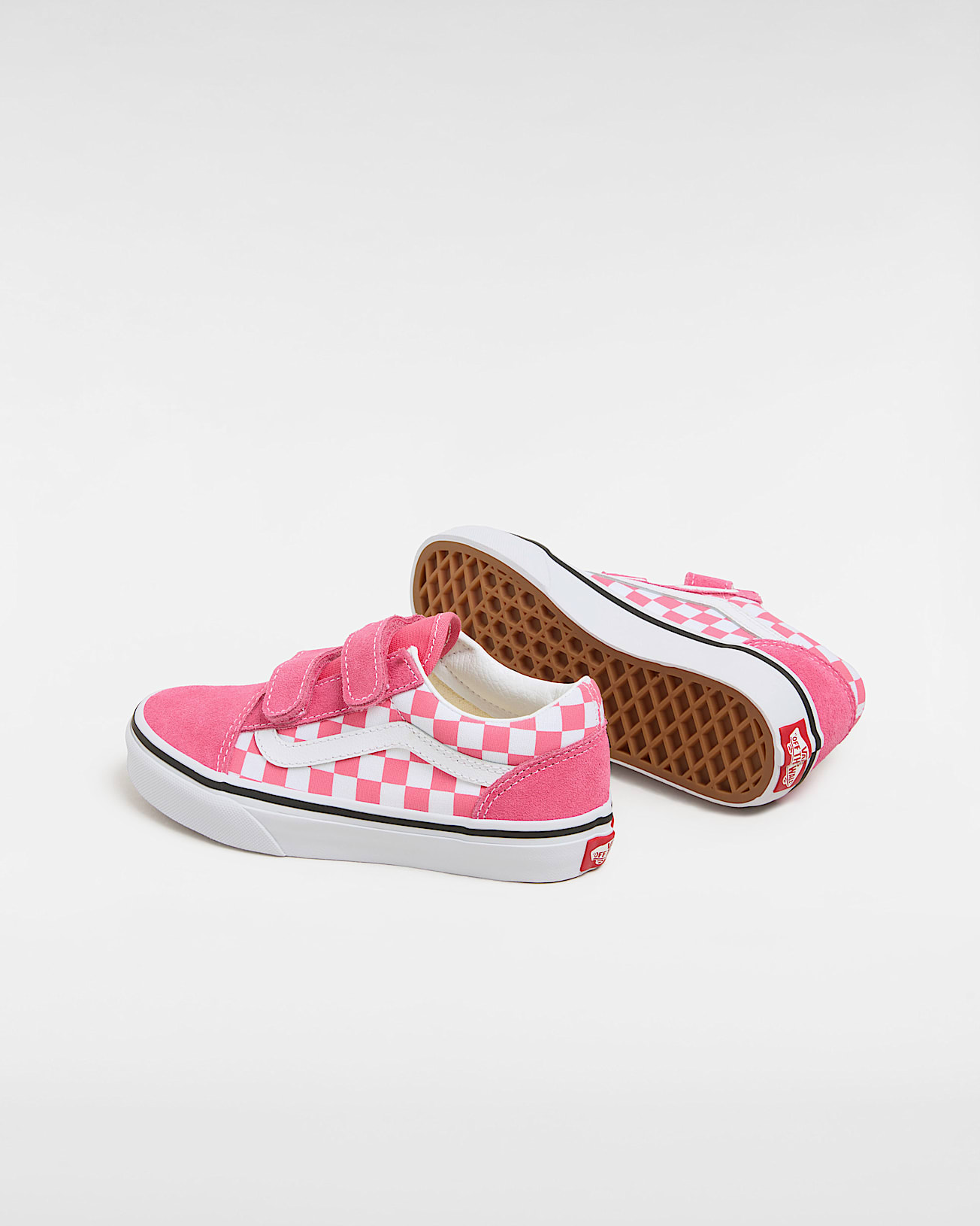 Zapatillas Old Skool Checkerboard con cierre adherente de nios 48 aos VANS Rosa ALT2