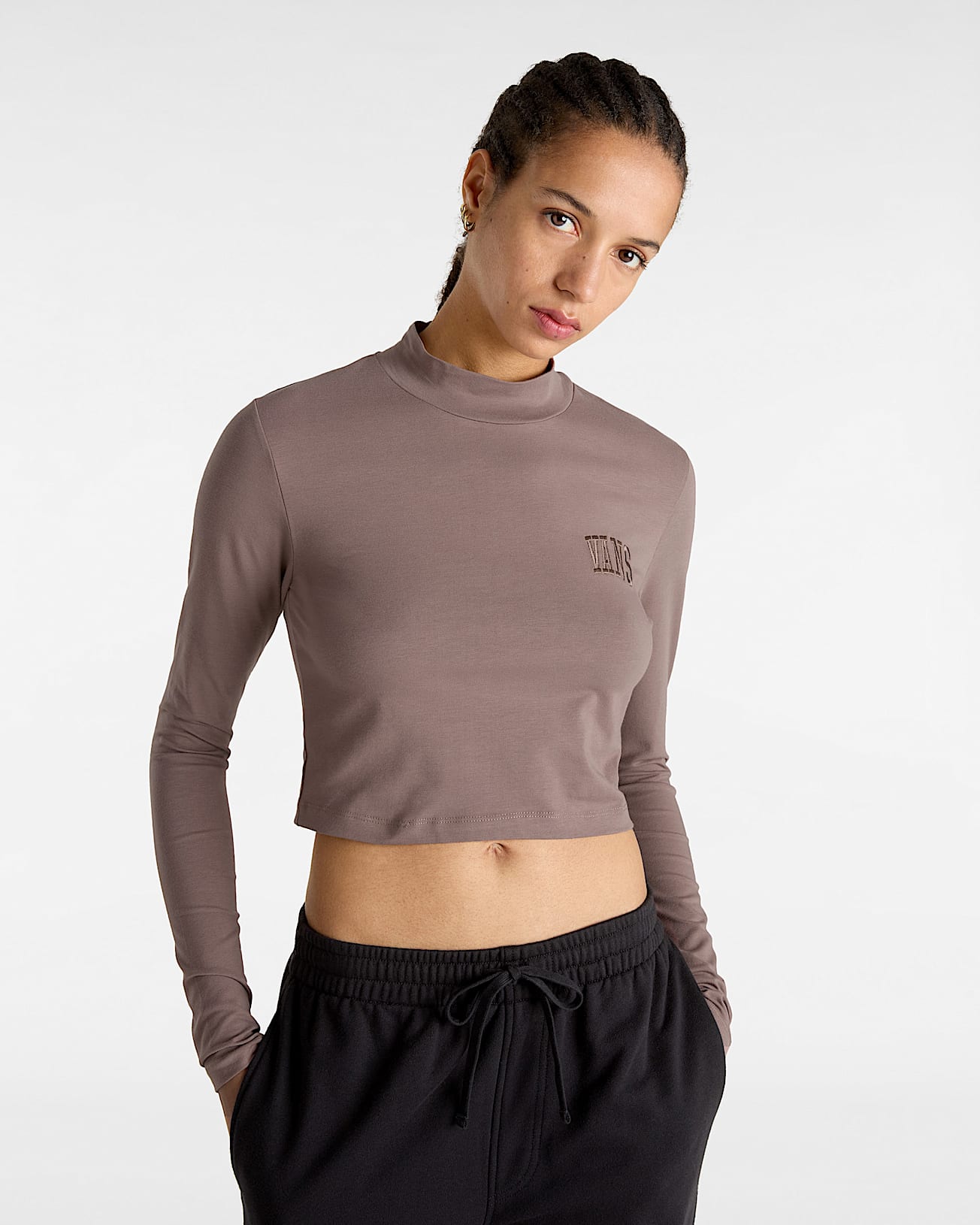 Mini Mock Neck Long Sleeve T-Shirt - 3