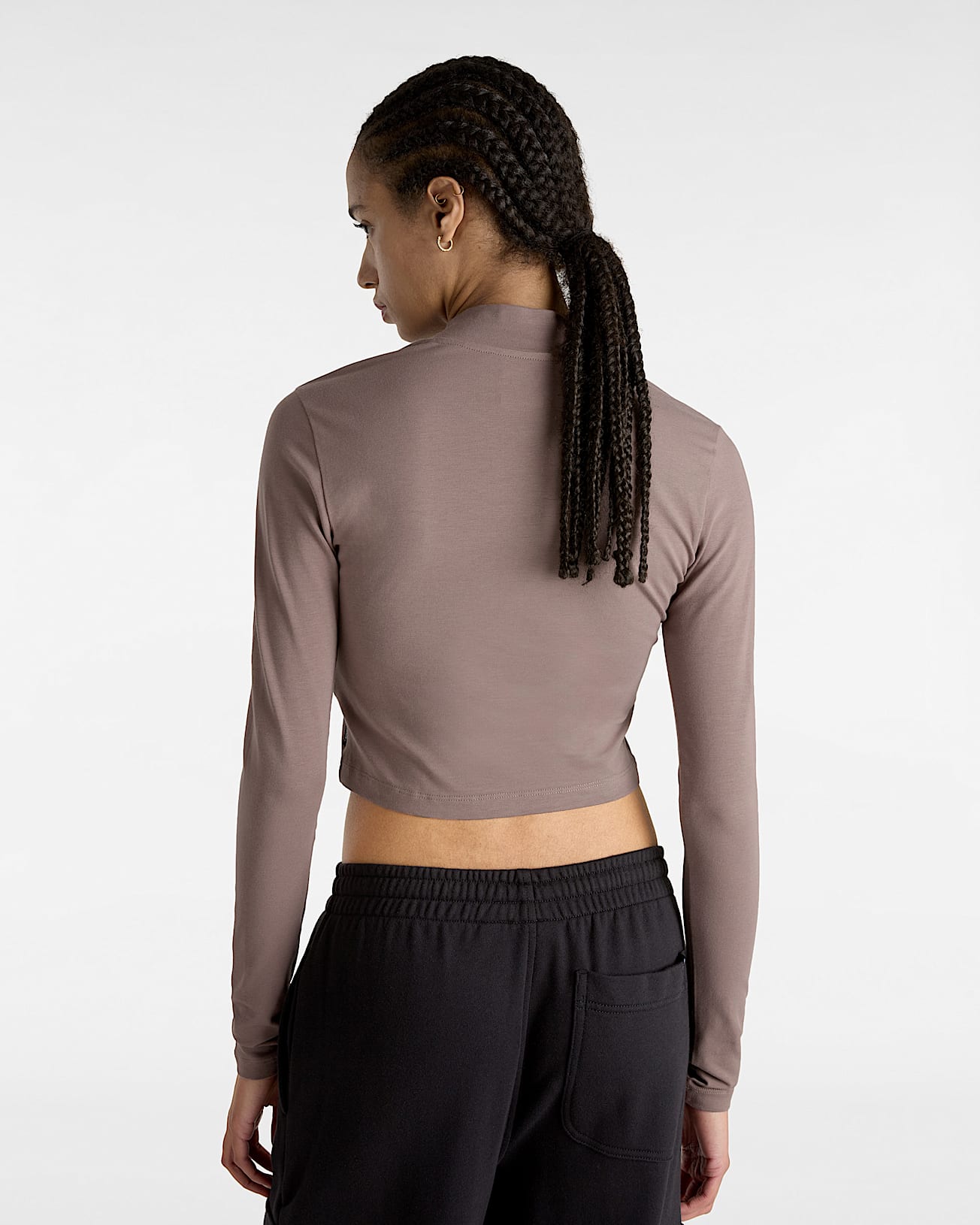 Mini Mock Neck Long Sleeve T-Shirt - 4