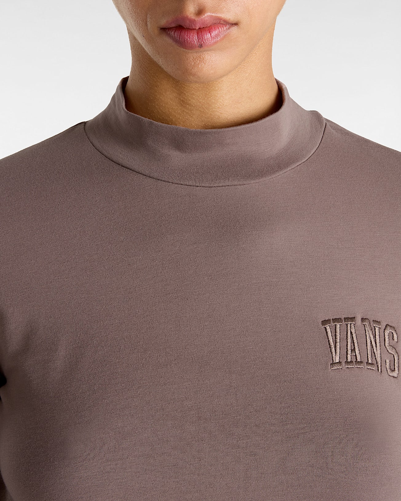 Mini tshirt  col montant et manches longues VANS Marron ALT5