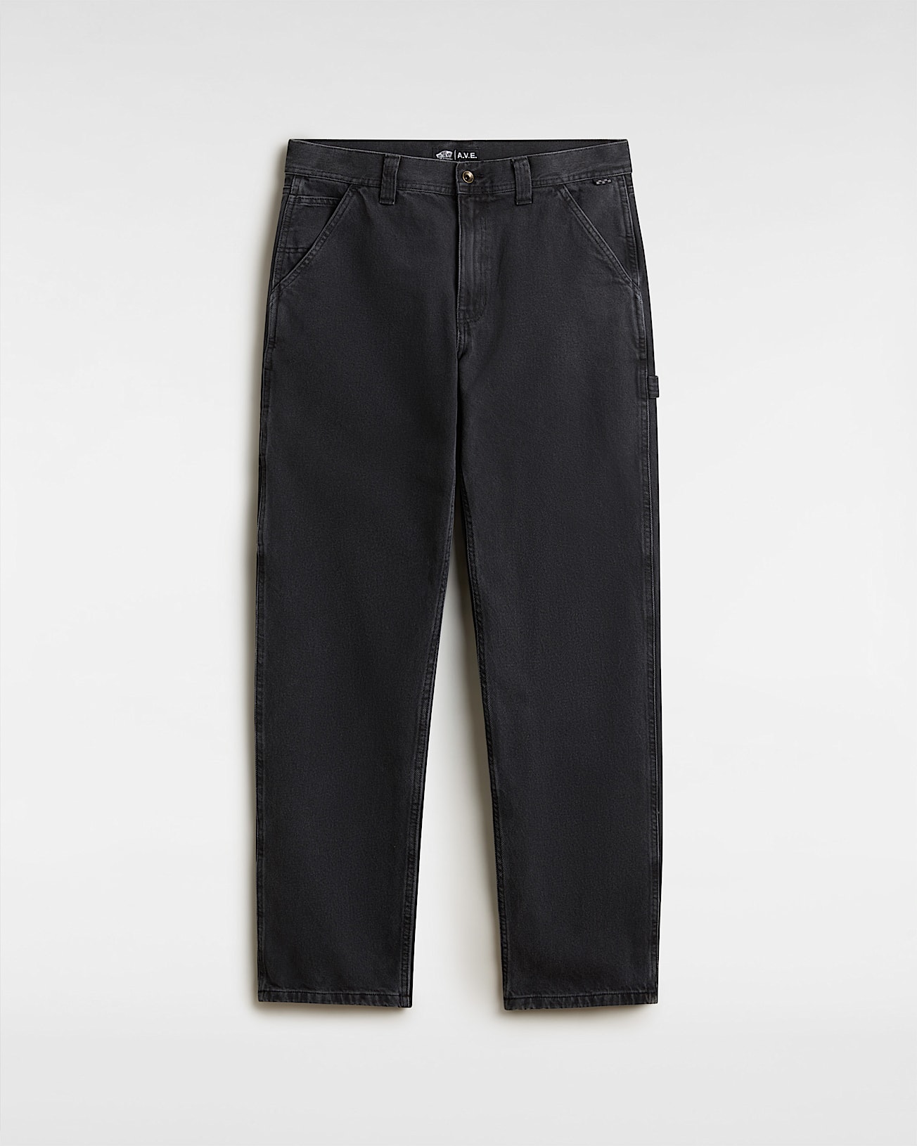 Drill Chore Ave Relaxed Carp Denim Trousers in Black| Vans DK