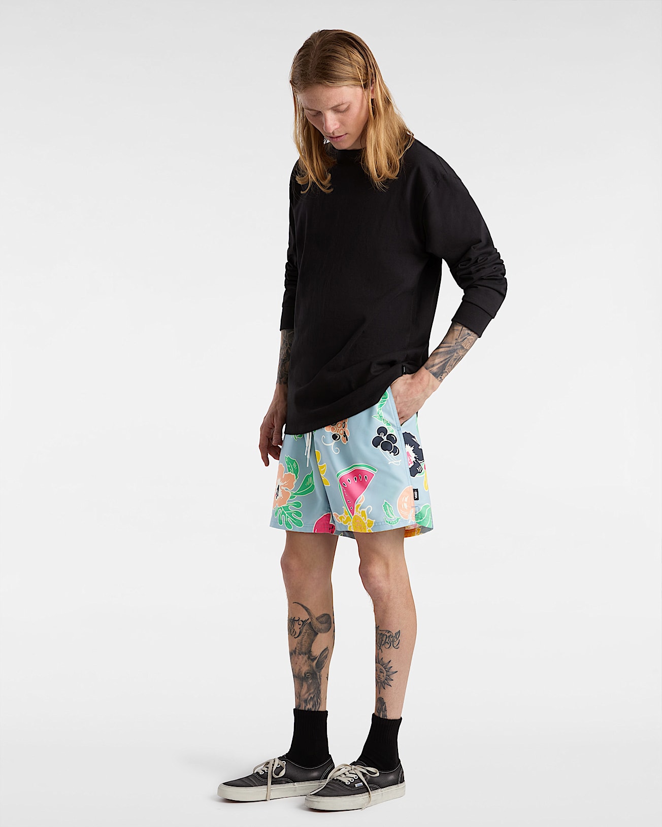 Primary Print Elastic Boardshorts VANS Blue ALT4