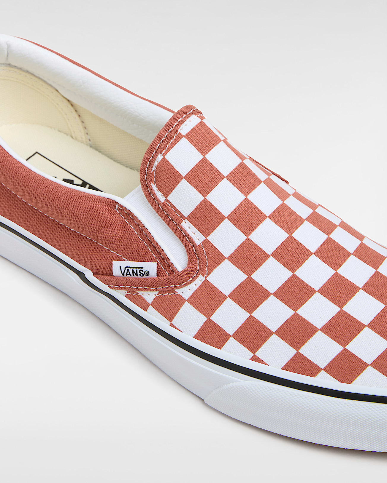 Classic SlipOn Checkerboard Shoes VANS Orange ALT3