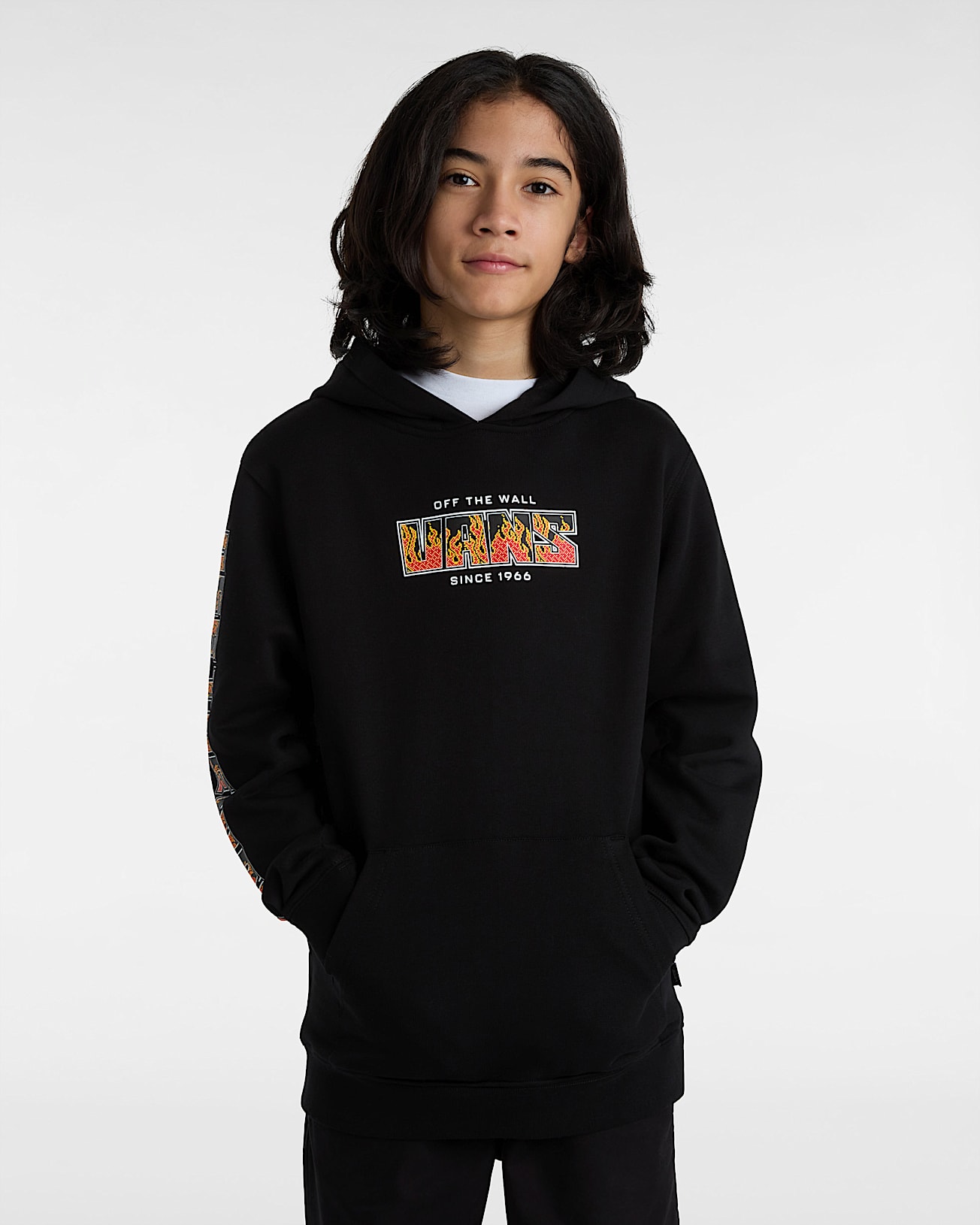 Sudadera con capucha Digi Flames de nios de 8 a 14 aos VANS Negro ALT2